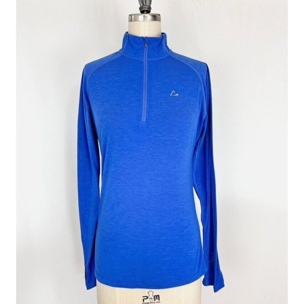 Paradox Womens Top Small‎ Merino Blend 1/4 Zip Base Layer Activewear Pullover
